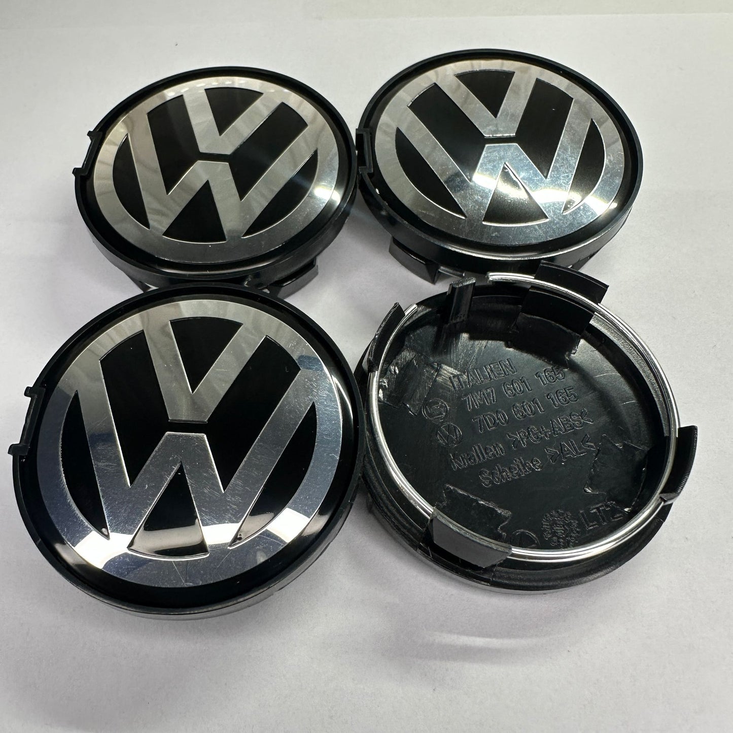 4x 63mm Nabendeckel für VW Felgen