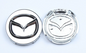 4x Nabendeckel 56mm kompatibel für Mazda Short Pin Glanz Silber