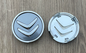 4x Nabendeckel 60mm kompatibel für Citroën Grau