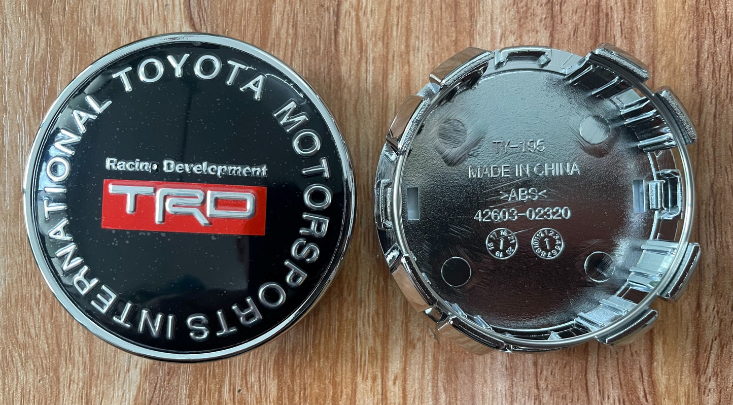 4x Nabendeckel 62mm kompatibel für Toyota TRD Look