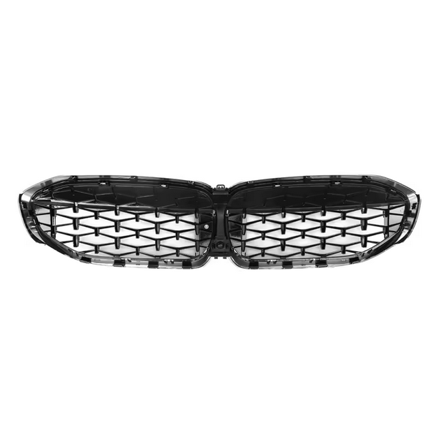 Frontgrill Diamond Style Matt Silber für BMW 3er G20 G21